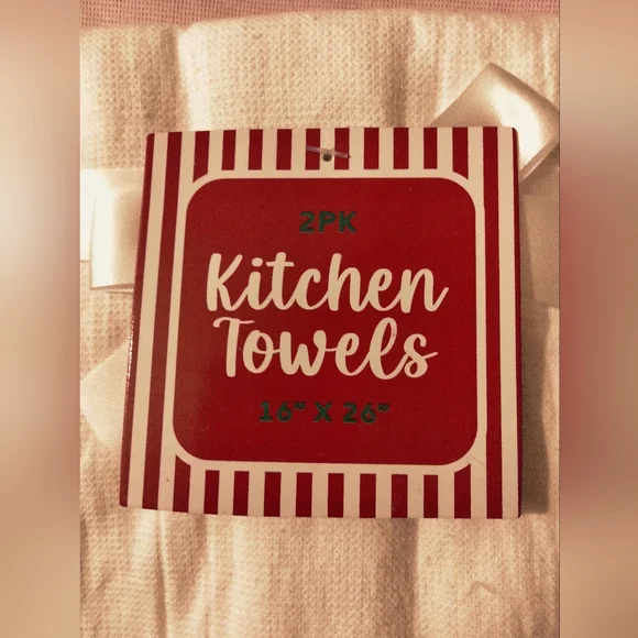 Xmas 2 Pack 16"x 26" Kitchen Towels NWT - Picture 3 of 4